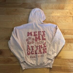 Pink Graphic Beach Hoodie